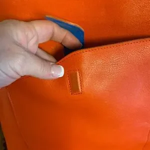 Terrida | Bags | Bright Orange Super Roomy Leather Backpack 